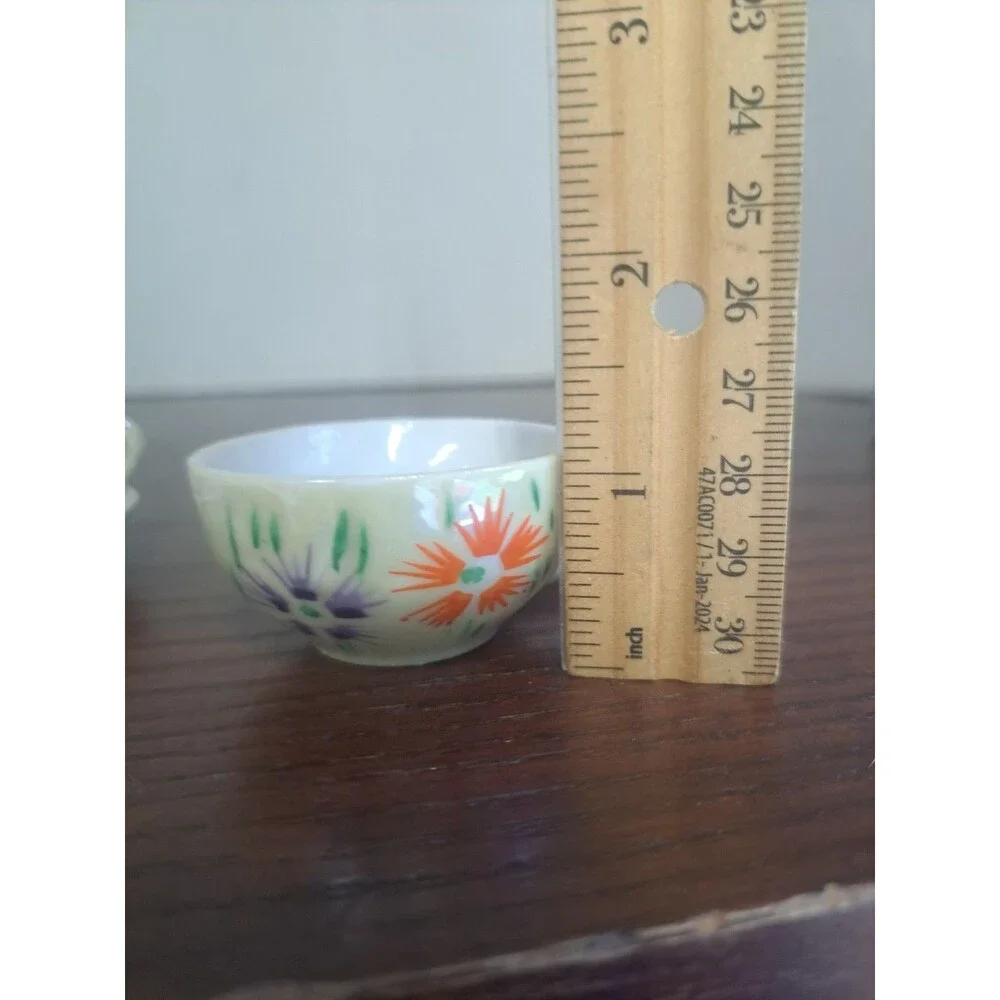 Vintage 1930s Minature Porcelain Floral Teacup And Saucer Set